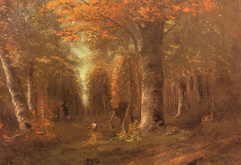 Gustave Courbet Forest in Autumn oil painting picture
